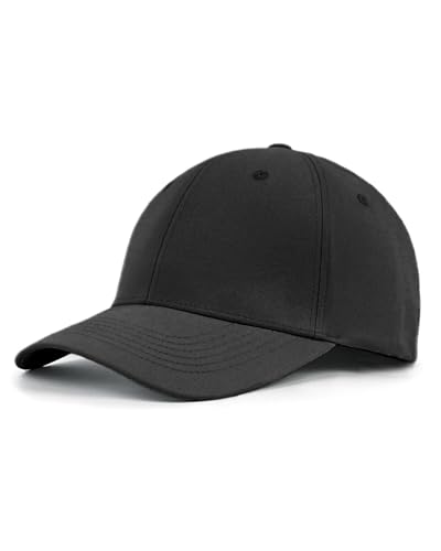 Zylioo XXL Fitted Hats for Men Big Heads, Closed Back Baseball Cap Cotton - color: Black, size: X-Large-XX-Large