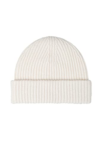 Style Republic Women’s Chunky Knit Beanie, 100% Pure Cashmere Cap, Soft & Stretchy, Warm Hat for Autumn, Winter, Spring - color: Cream