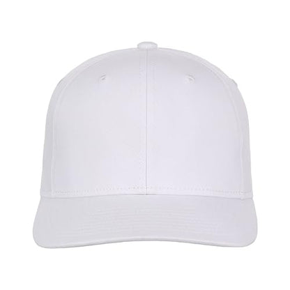 Lids Blank All Star Classic Structured Stretch Fitted Baseball Cap – Curved Bill Hat for Men and Women - color: White, size: Small-Medium