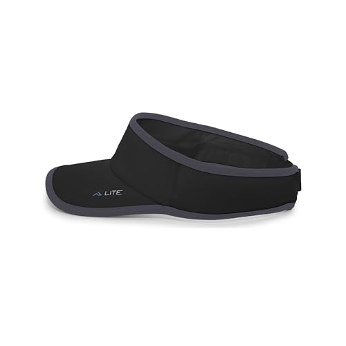 Pacific Headwear Unisex Adult Pacific Headwear Lite Allsport Active Visor - color: Black/Graphite