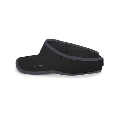 Pacific Headwear Unisex Adult Pacific Headwear Lite Allsport Active Visor - color: Black/Graphite