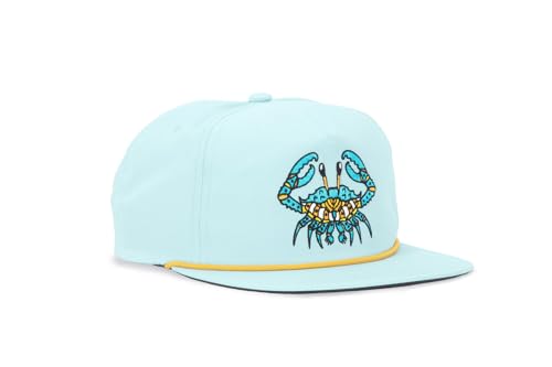 Bajío Fishing Hat - Performance, Corduroy and Twill Trucker Snapback - color: Crab - Light Blue - Performance