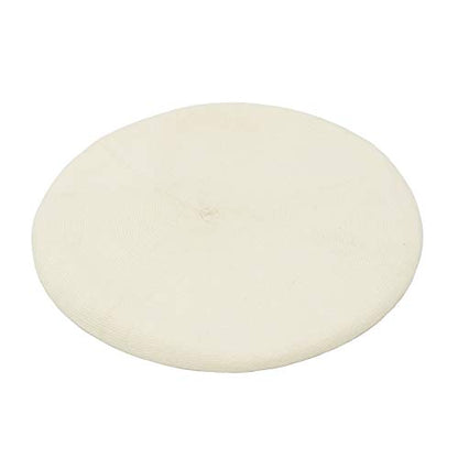 Wheebo Reversible Solid Color French Beret Hat for Women and Girls - color: Beige White