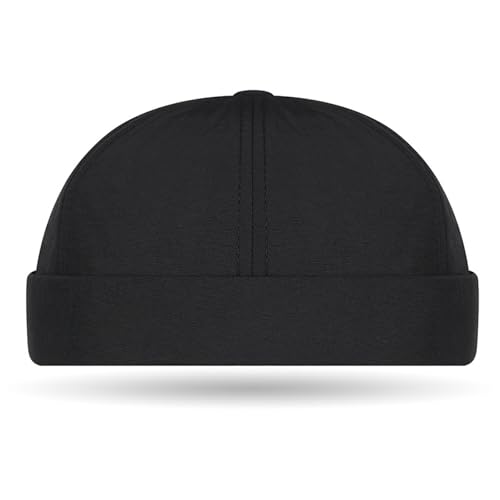 Quick Dry Brimless Hat for Men Women Ultra-Thin Breathable Rolled Cuff Docker Cap Harbour Beanie Hats Landlord Hat K338 - color: Green