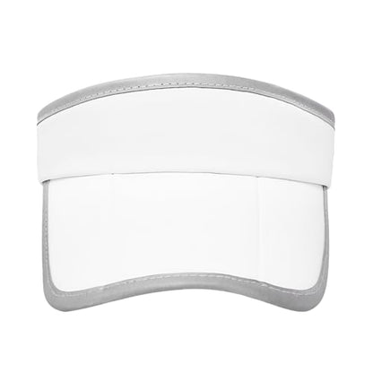 Women's Sun Visor Hat - Foldable Golf Hats Adjustable Quick Dry Running Tennis Cap, UV Protection Beach Hat for Women - color: White