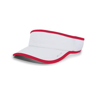 Pacific Headwear Unisex Adult Pacific Headwear Lite Allsport Active Visor - color: White/Red