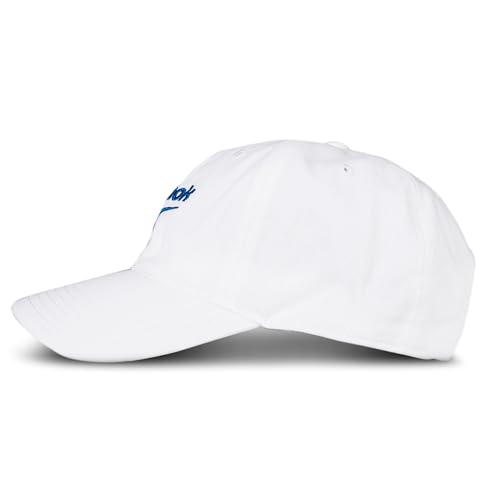 Reebok Classic Logo Hat | Mens | Womens | Adjustable | Breathable | Everyday | Low Profile | Cotton Twill - color: White W/ Red & Blue