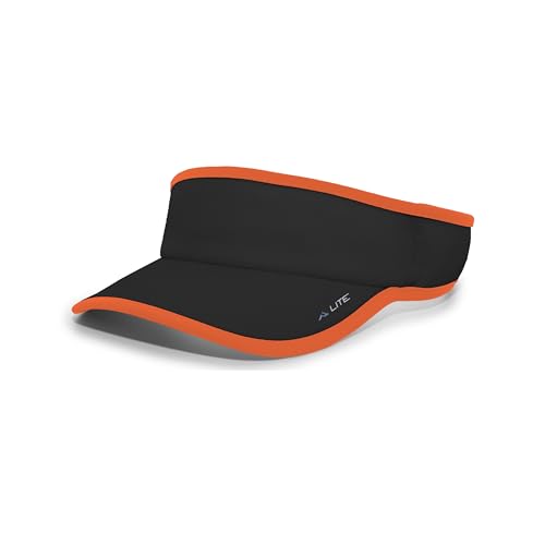 Pacific Headwear Unisex Adult Pacific Headwear Lite Allsport Active Visor - color: Black/Orange
