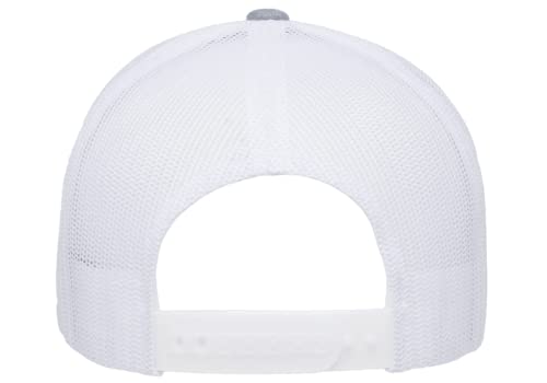L2K Classics Plain Trucker Mesh Cap Baseball Cap - Mens Hats Trucker Hats for Men - color: Heather/White