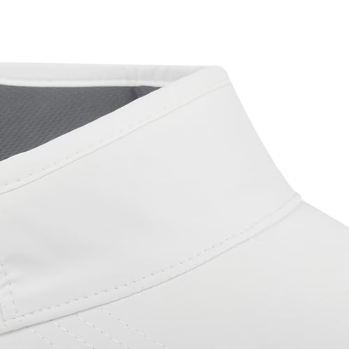 Sun Visor Hats for Women Athletic Visors for Running Tennis Golf Sports - color: White+grey