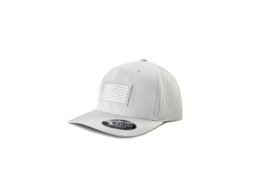 ARIAT Men's Rubber Flag Patch Cap, Snap Back, Grey, Polyester, One Size