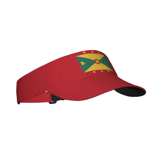 Cute Flag Visors Sun Protection Hats for Men Women Fashion Outdoor Sun Visor Hats Adjustable Summer Hat - color: Grenada Flag
