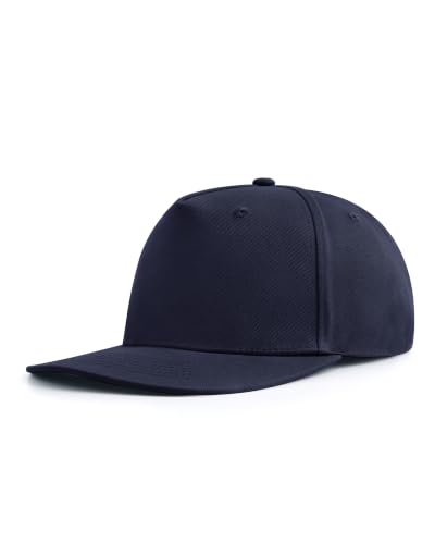 Zylioo XXL Baseball Cap for Big Heads, 5 Panel Snapback Hat - color: Navy