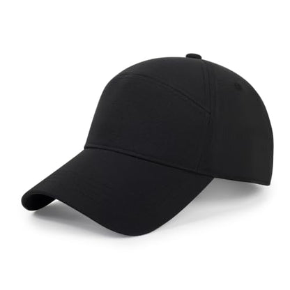 Quick Dry Baseball Cap Trucket Hats UPF50+ Structured Golf Hats Men Women - color: Black