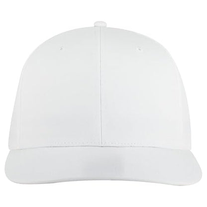 Ashen Fane Polyester Pro Style Structured High Profile Semi-Curved Bill Adjustable Snapback Hat - color: 6p - White