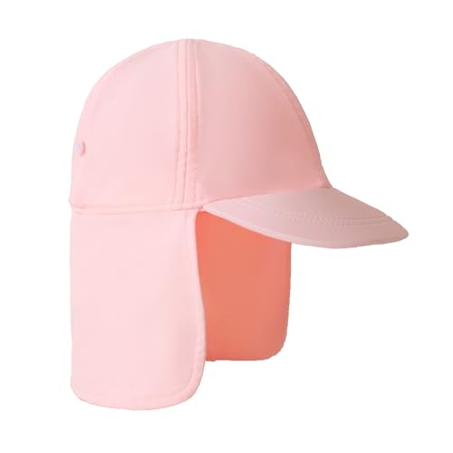 Kids Legionnaires Hat, UPF 50+ Sun Protection Swim Cap Flap Hat for Kids, Quick Drying Sun Hat for Beach Seaside - color: Pure Pink, size: 2-4T