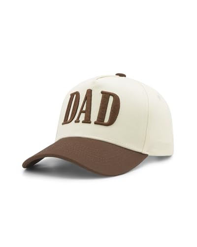 Dad Hats for Men, Vintage Two Tone Hat, New Dad Gifts for Husband, Fathers Day Birthday Gifts from Daughter Son Wife - color: Light Brown