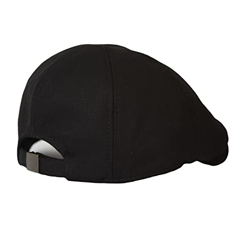 WITHMOONS Flat Cap Cabbie Hat Gatsby Golf Ivy Irish Newsboy Cotton SL31218 - color: Black