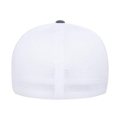 Flexfit Melange Unipanel Trucker Cap - color: Melange Dark Grey/White, size: Large-X-Large