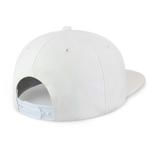 CHOK.LIDS PU Leather Flat Brim Snapback Hat Hip Hop Baseball Cap - color: White