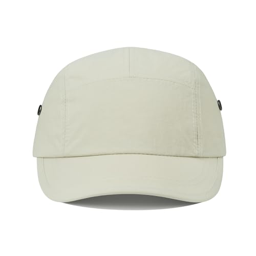 Clakllie Quick Dry Short Brim Cap for Men Lightweight 6 Panel Baseball Cap Golf Dad Hats Women's Running Trucker Hat - color: Bssd2547-beige