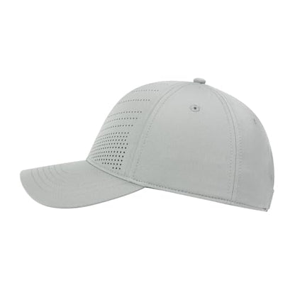 BOTVELA Men Women Adjustable Structured Laser Cut Baseball Cap - color: Grey
