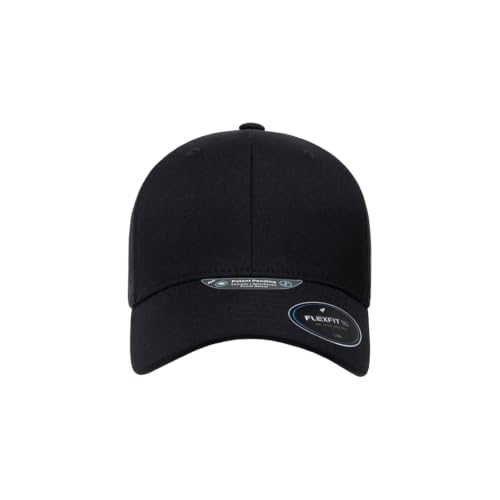 Flexfit NU Tri-Layer Athletic Fitted Baseball Cap with Seam-Sealed Taping - color: Black, size: Large-X-Large