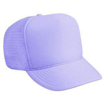 OTTO Polyester Foam Front 5 Panel High Crown Mesh Back Trucker Hat - color: Lavender