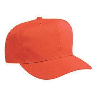 OTTO 6 Panel Pro Style Cotton Blend Twill Cap - color: N. Orange