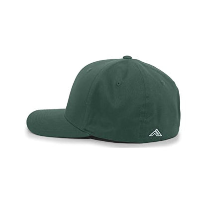 Pacific Headwear Unisex Adult Twill Stretchfit Cap - color: Dark Green, size: X-Small