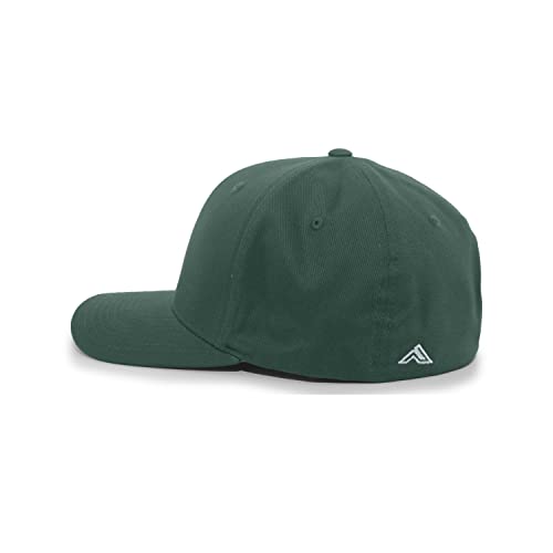 Pacific Headwear Unisex Adult Twill Stretchfit Cap - color: Dark Green, size: Small