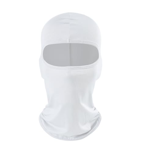 Balaclava Ski Mask, Windproof Sun Protection Full Face Cover for Men Women - color: White