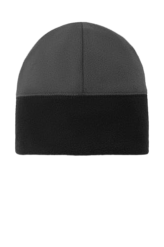 Port Authority Fleece Winter Beanie Hat for Men & Women - color: Charcoal/ Black
