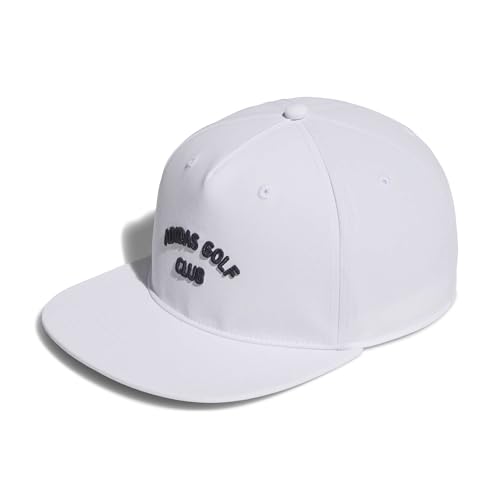 Adidas Unisex 5 Panel Crinkled Nylon Golf Hat - color: White, size: One Size