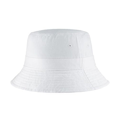 Hot Summer Bucket Hat - Trendy Cotton Sun Hat for Beach, Golf, Fishing - color: White