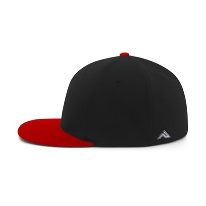Pacific Headwear Unisex-Adult Pacific Headwear Premium a/C² Performance Flexfit® Cap - color: Black/Red, size: Small-Medium