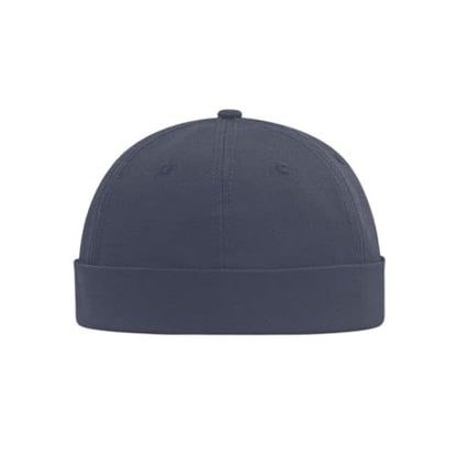 Docker Cap XXL Brimless Hat Oversize Retro No Brim Hats Plus Size Snapback Beanie - color: Dark Blue