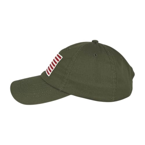 E BY ELIDAN USA Hat, Embroidered American Flag Baseball Cap for Men Women - color: Olive