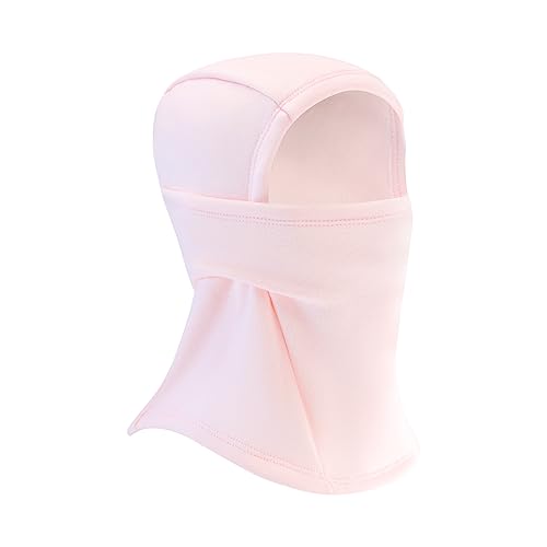 BAVST Toddler Boys Winter Balaclava Hat Windproof Kids Warm Ski Full Face Cover Baby Girls Cold Weather Snow Hat - color: A-light Pink, size: 2-8 Years