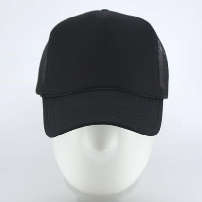High Crown Foam Mesh Camouflage Tri-Color Oak Leaves Trucker Hat Baseball Cap - color: Black