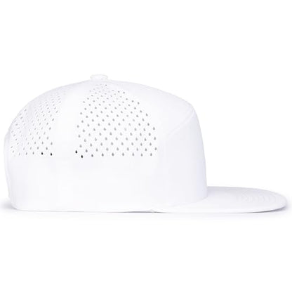 Pacific Headwear Perforated 6-Panel Arch Cap - color: White