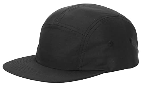 COOLSOME 5 Panels Hat Basic Daily Wear Breathable Quick Dry Cap - color: Black+green/M Size