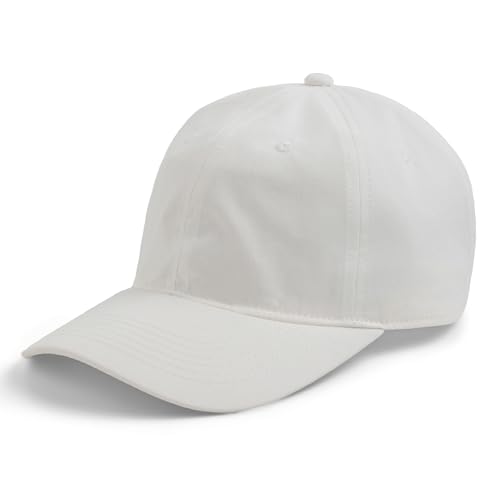 Hot Summer Baseball Cap, 35% Thinner Cotton Dad Hat Lightweight - color: White