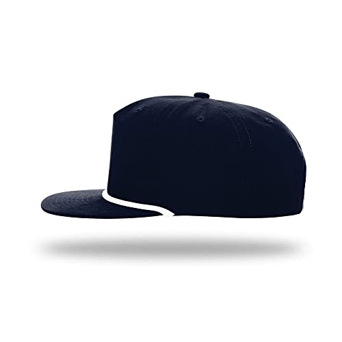 Richardson 256 Umpqua Grandpa Flip-Up Stay Pinch Cap Bundle w/Cap Catcher - color: Navy W/ White Rope