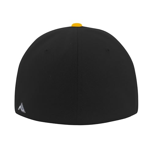 Pacific Headwear Unisex-Adult Pacific Headwear Premium a/C² Performance Flexfit® Cap - color: Black/Gold, size: Small-Medium