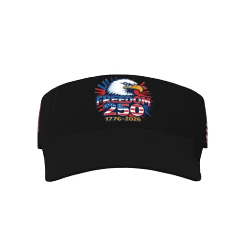 United States 250th Anniversary Hat USA Est 1776 America Patriotic Visor Cap Adjustable Sun Hat for Women Men Sports Beach - color: Black13