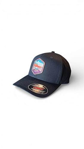 Zion Fitted Hat with National Park Woven Patch - color: Black L/XL (7 1/8” - 7 5/8”)