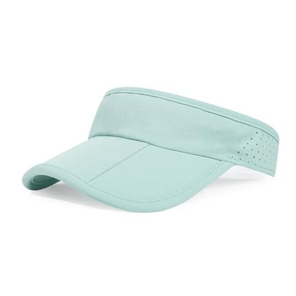 Sun Visors for Women Men Adjustable Folding Cap Running Golf Tennis - color: Blue