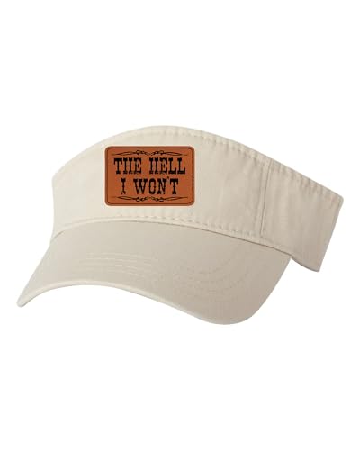 Go All Out The Hell I Won't Bucket Ponytail Visor Embroidered Cap Dad Hat - color: Stone