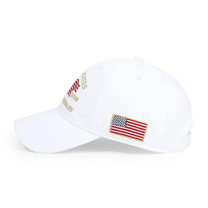 USA 250th Anniversary Baseball Cap Patriotic Embroidered American Hat - color: 2-white